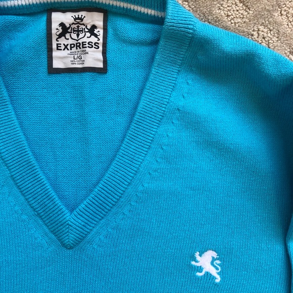 🔵⚪️ Men’s Express V-Neck Sweater - Picture 3 of 4